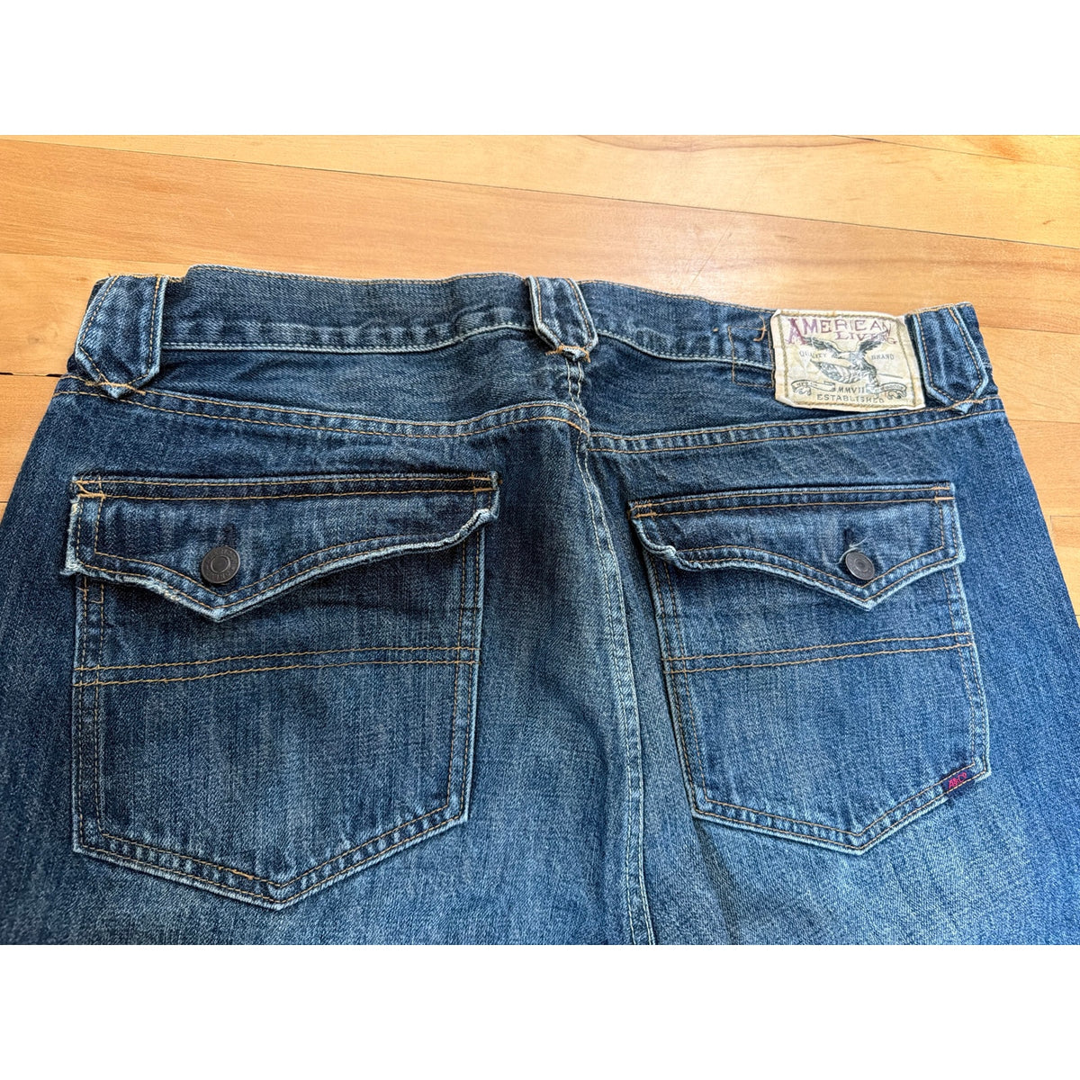American Living 36/30 Relaxed Bootcut Dark Wash Jean