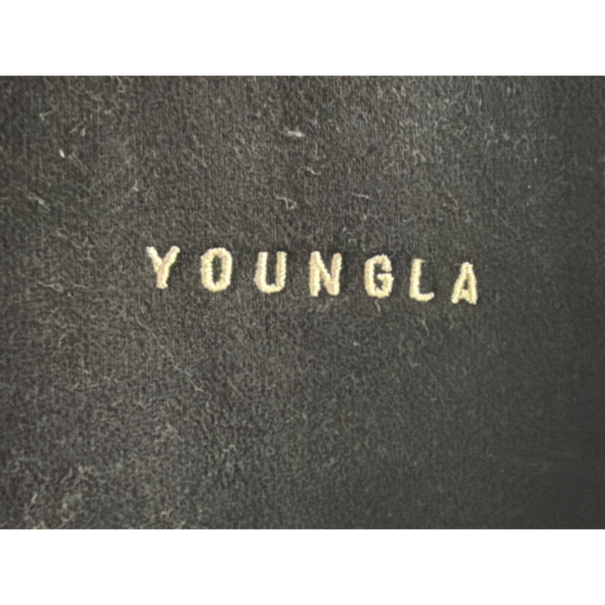 YoungLA 516 Imperial Oversized Quarter-Zip Sweatshirt Black Fleece Pullover L