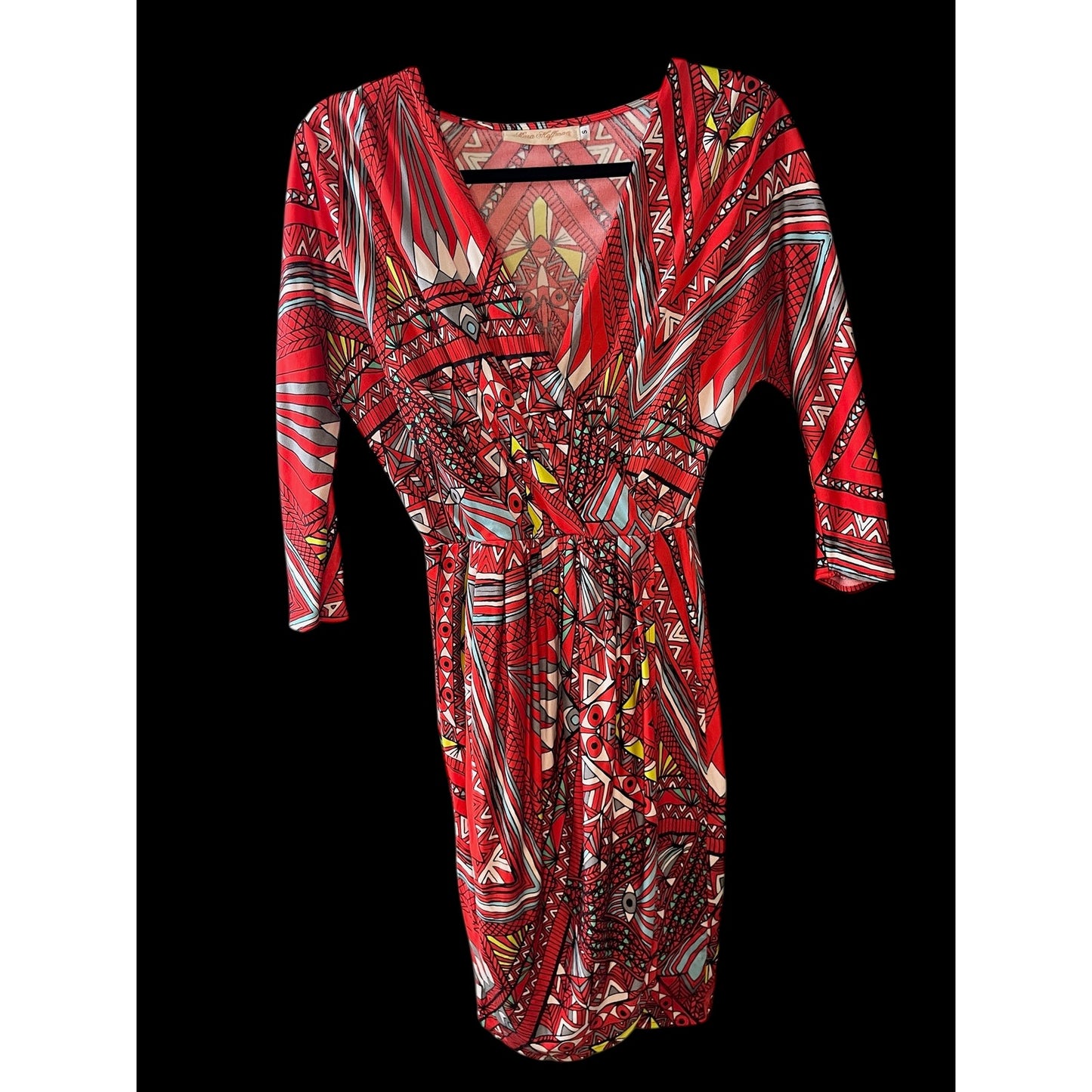 Mara Hofman Red Patterned Dress - Size Small