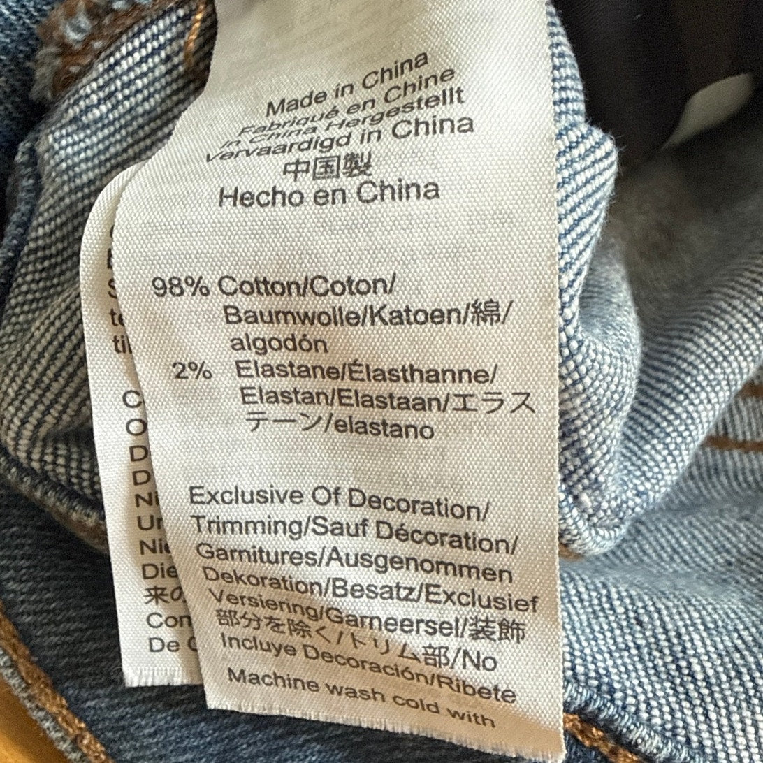 Madewell Size 26 " The Perfect Vintage Jean" Light Wash High Rise Distressed Jean