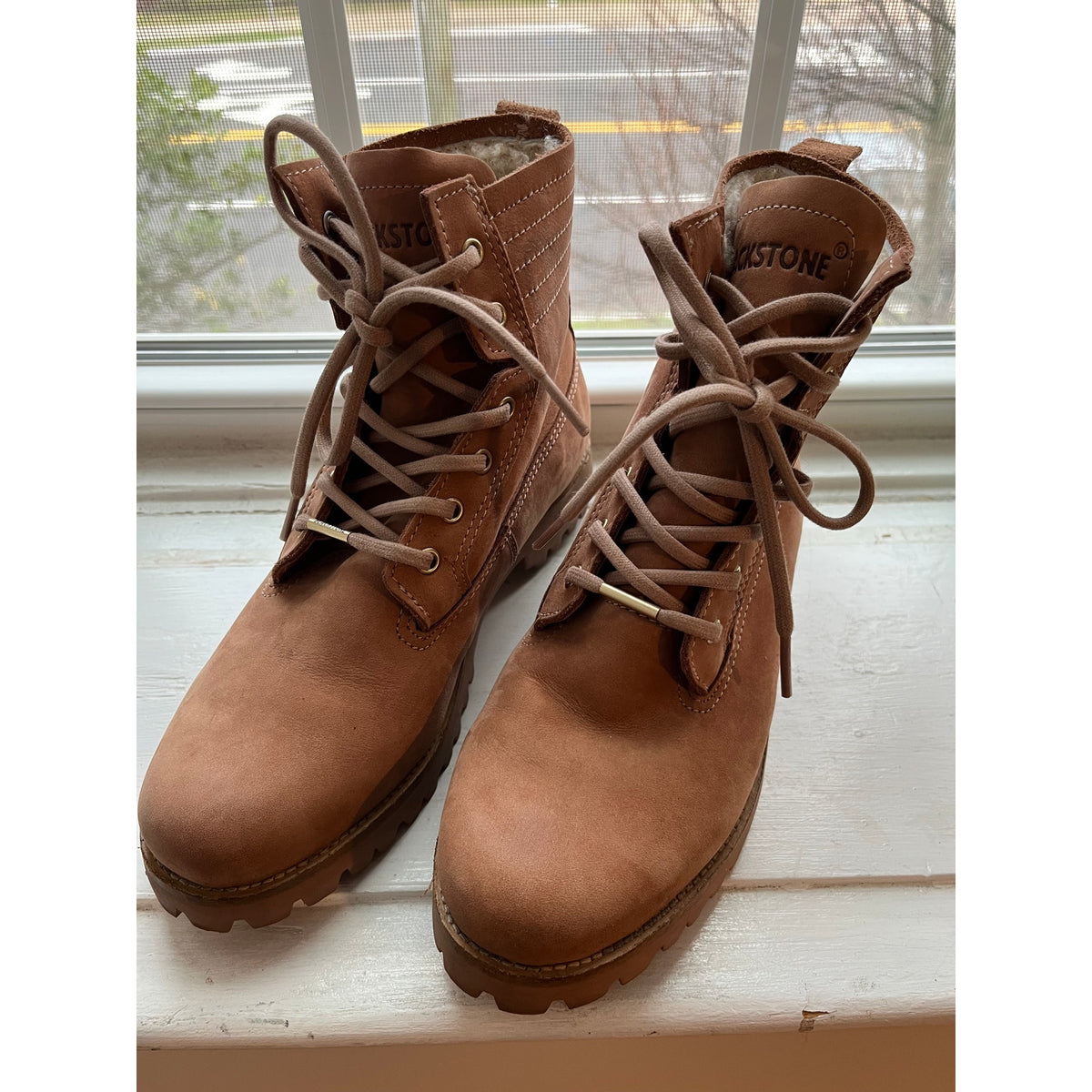Blackstone TG42 Cafe Au Lait Leather Sherpa Lined Boots EU 37 US 7 Winter Work