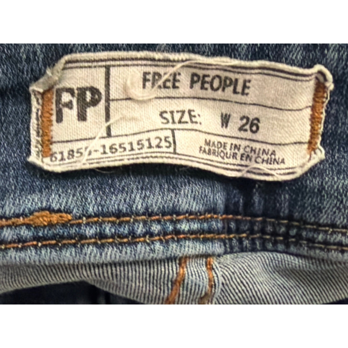 Free People Just Float On Flare Jeans Size 26 Medium Wash Wide Leg Boho Bell Bottom