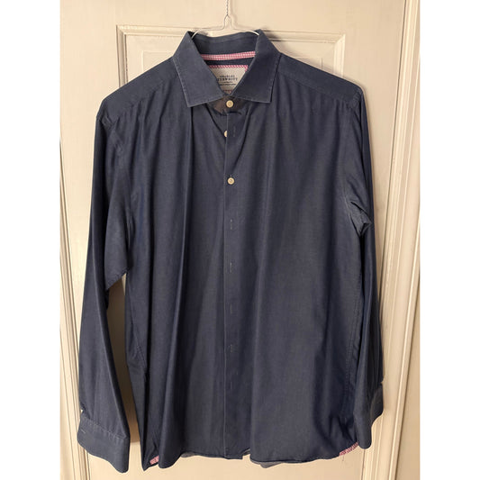 Charles Tyrwhitt Men's Blue Button Down Size 17/43