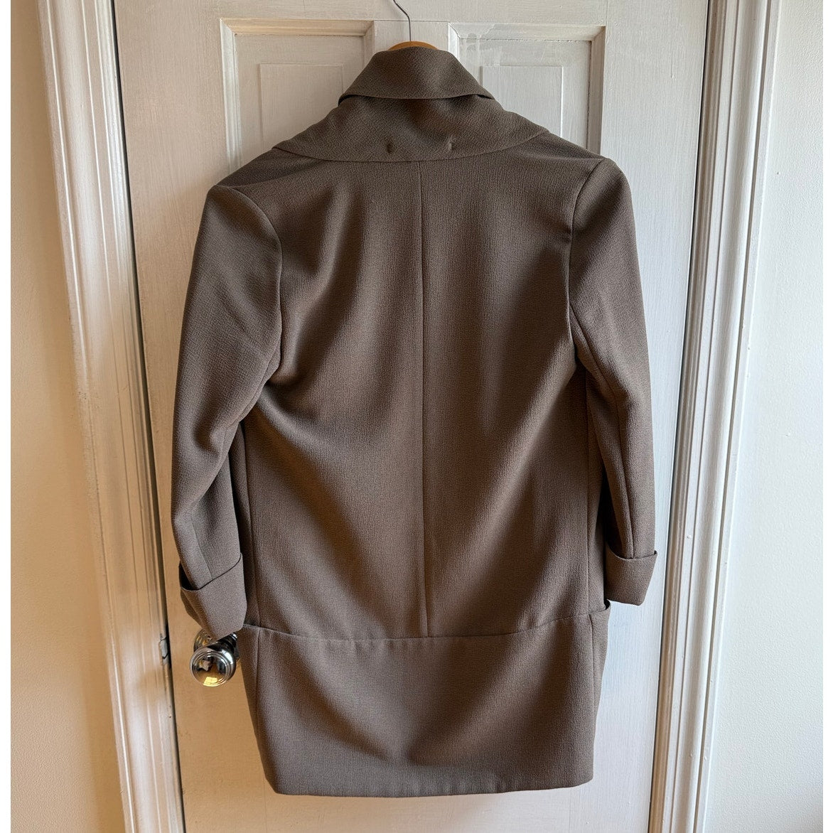 Aritzia Wilfred Chevalier Open-Front Blazer Cardigan - Taupe Grey - Size 0 - EUC