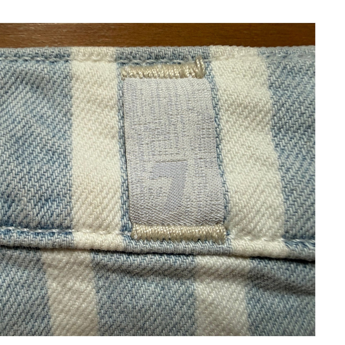 NWT 7 For All Mankind Striped Blue/White Denim Mini Skirt, SIZE 25
