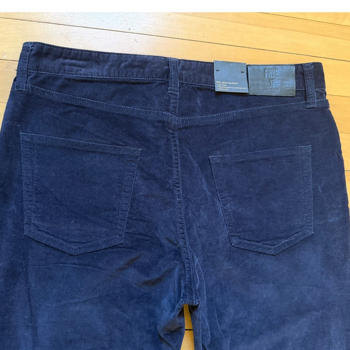 NWT FRYE Melissa Skinny Corduroy Pants Black Womens 30 High Rise Stretch 5-Pocket