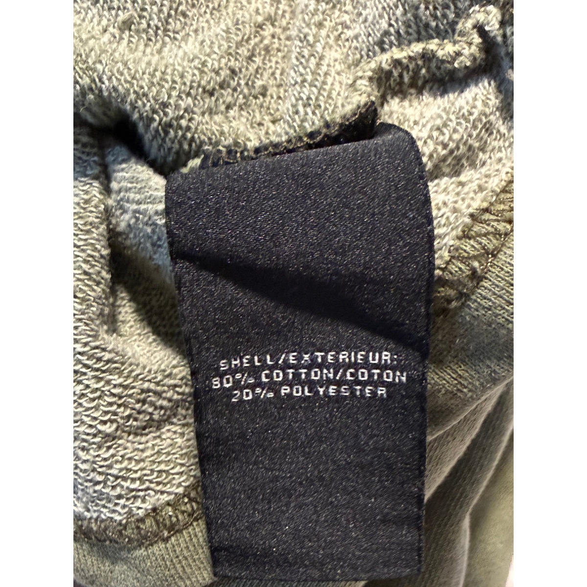 7 For All Mankind Ruffle Shoulder Crop Sweatshirt Olive Green Size Small Excellent Condition