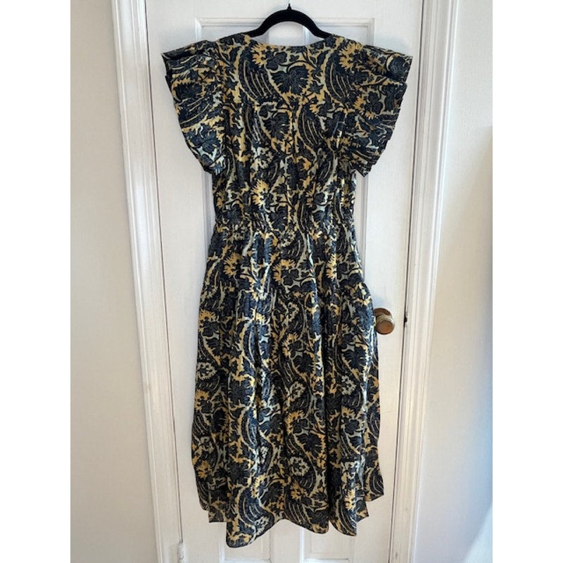 Ulla Johson Kairi Flutter Sleeve Midi Dress Luna Size 2 - NWT