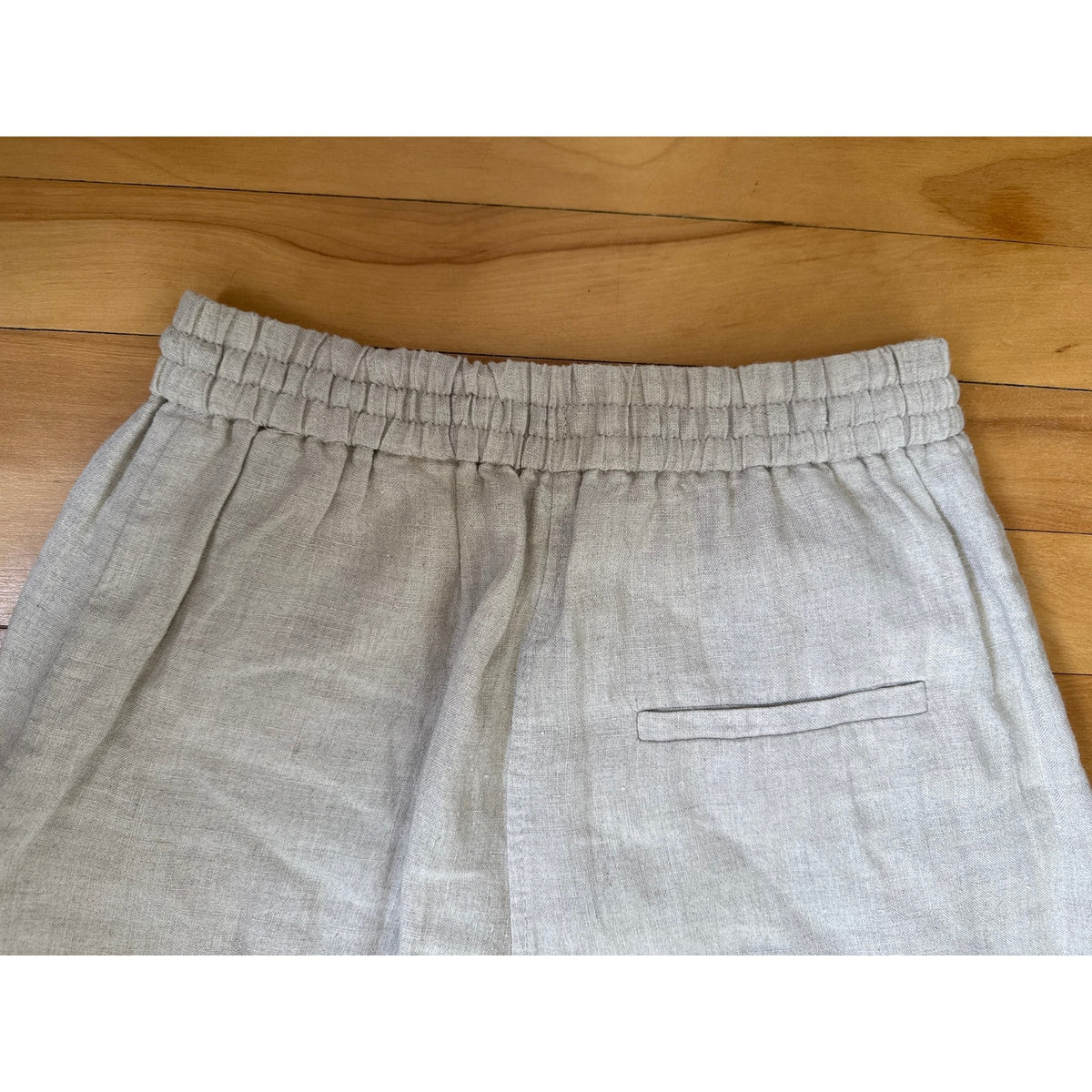 COS High Rise Wide Leg Tailored Linen Pants Beige 2 EUC