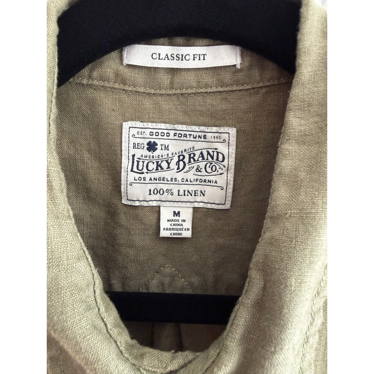Lucky Brand Short-Sleeve Linen Shirt – Size M – EUC