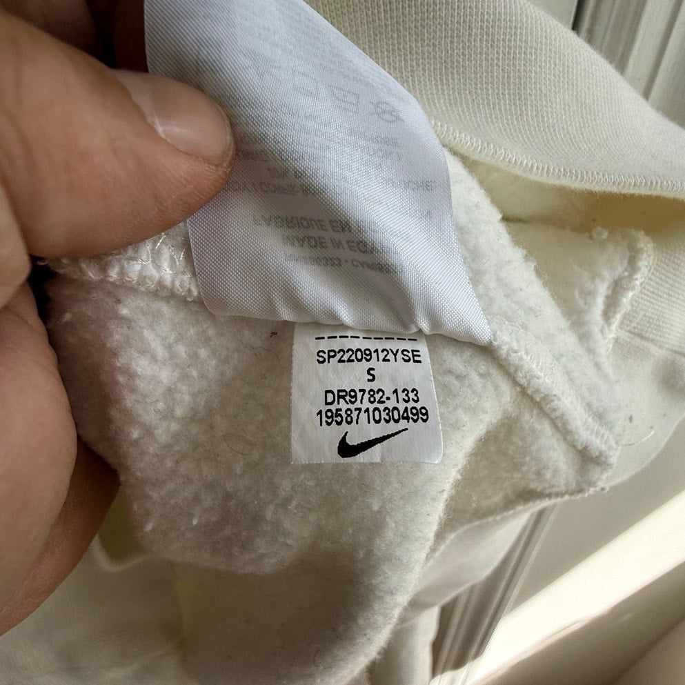 Vintage Nike White Hoodie Women' Small "Greetings" Pullover RARE EUC