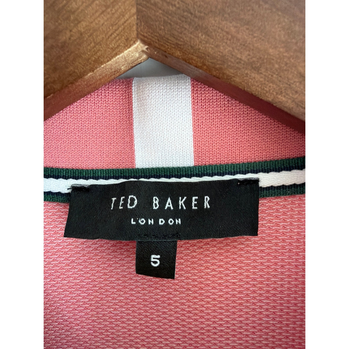 Ted Baker London Tipped Collar Short Sleeve Polo Shirt - Pink, Size 5 / XL