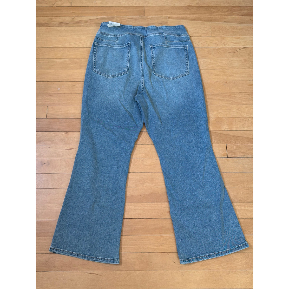 We The Free XL High Rise Wide Leg Jeans Light Wash Stretch Fit Cropped