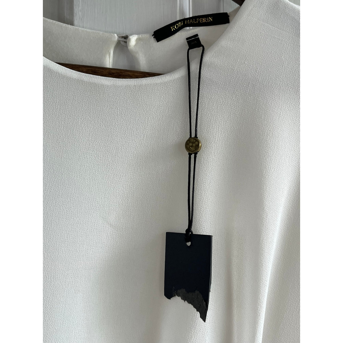 Kobi Halperin NWT Sheila One Sleeve Asymmetric Chiffon Dress Ivory XS