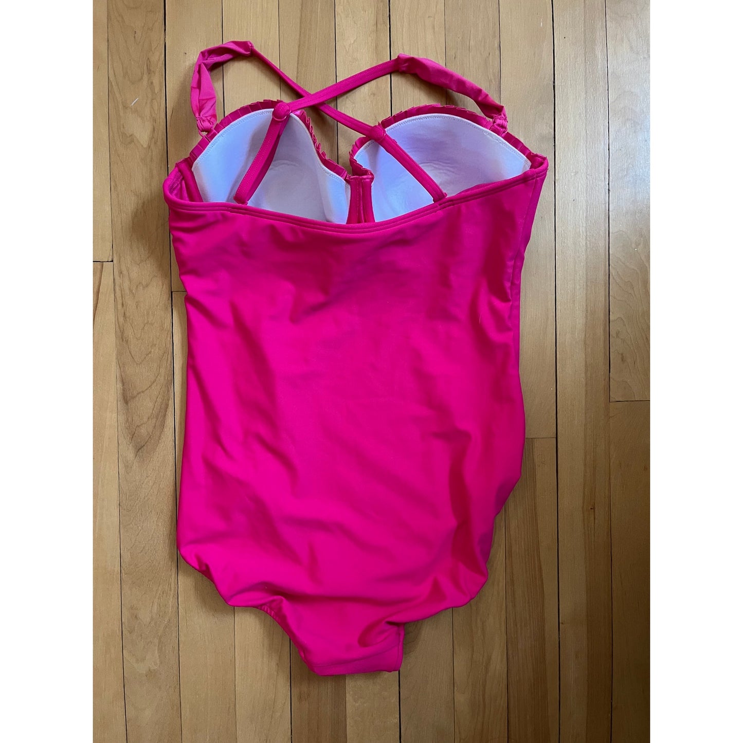 💖 Seafolly Goddess Pleated Molded D-Cup Maillot, Sz US 10, AU 14