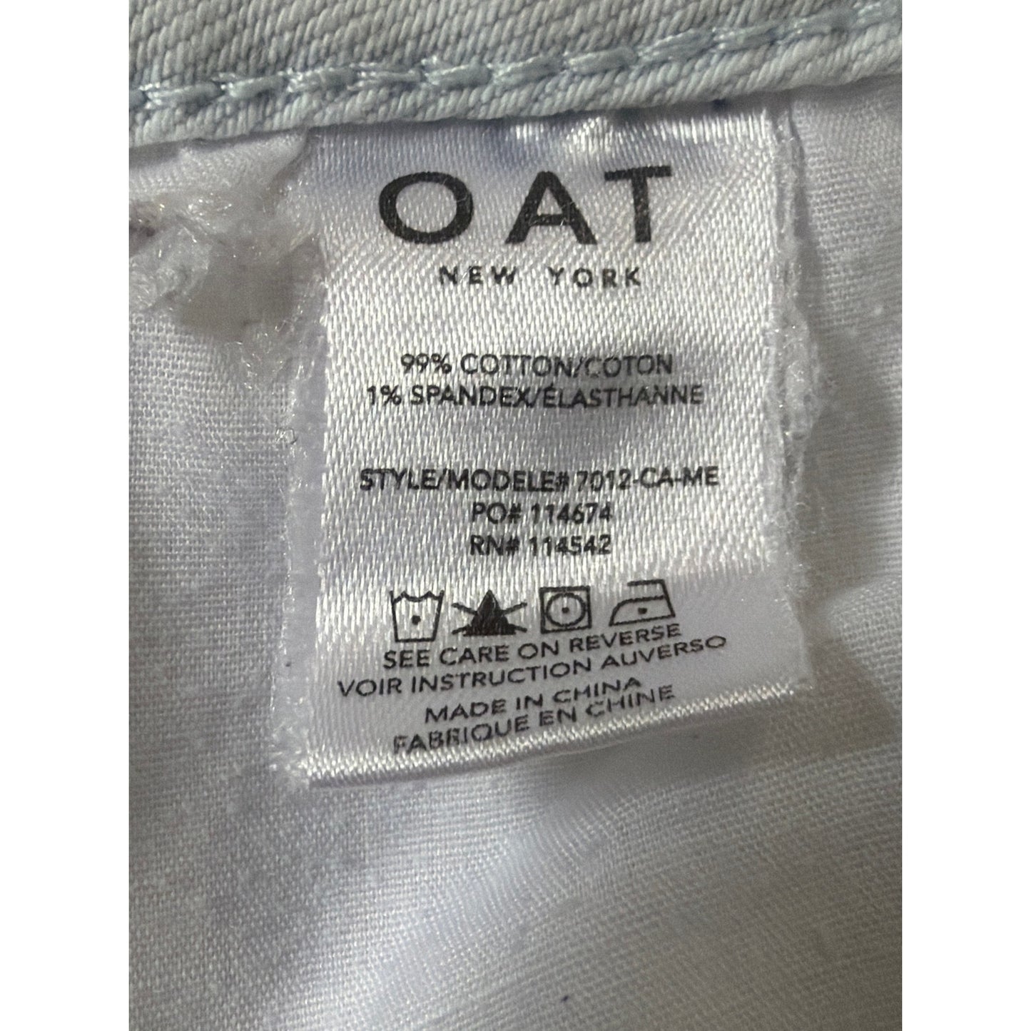 OAT size 31 Distressed Hem High Rise White Shorts