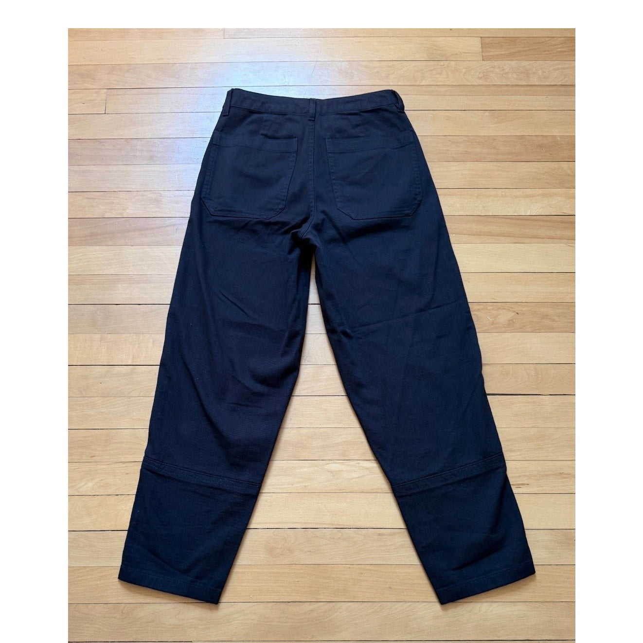 Quince Stretch Cotton Twill Barrel Pants Black Size 0 EUC
