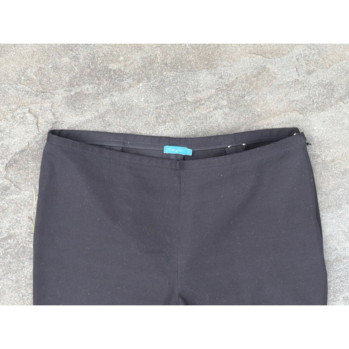 J.McLaughlin Side-Zip Ankle Pants Black Tailored Stretch Trousers Women's 4
