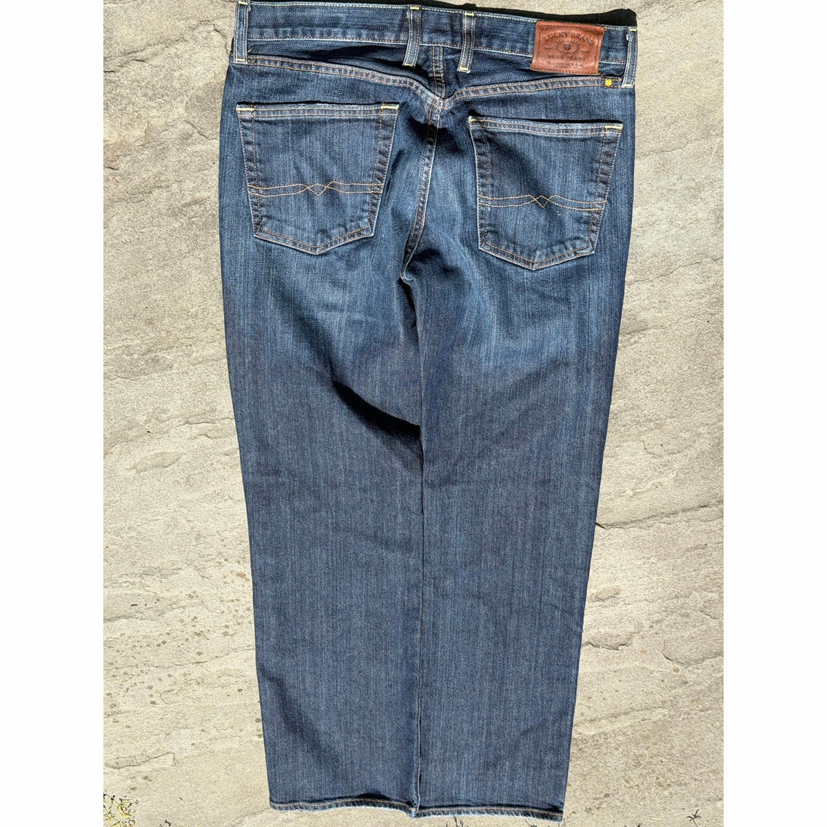Lucky Brand High Rise Bridgette Crop Flare Jeans Size 12 / 31 Medium Wash Raw Hem