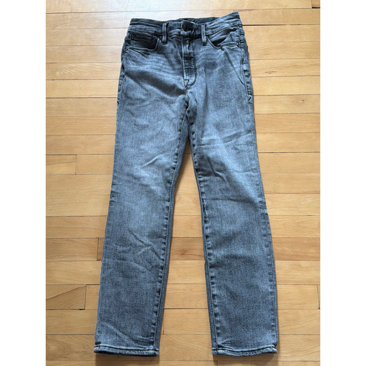 Good American Size 6/28 "Good Leg Curve" Faded Gray Skinny Jeans