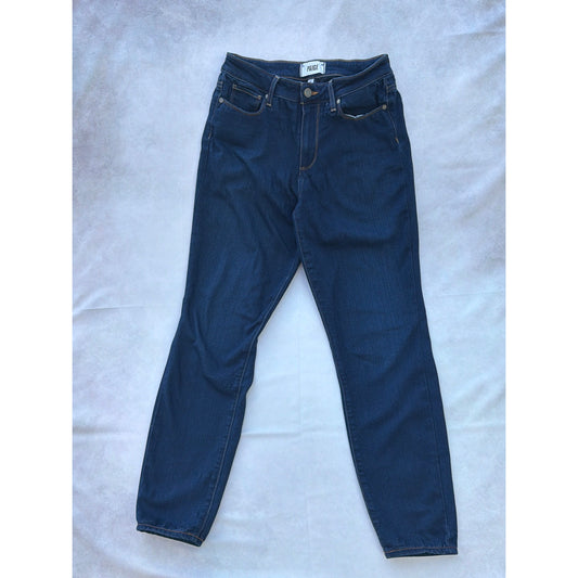Paige Size 28 Hoxton Ankle Style Dark Wash Slim Fit Jegging