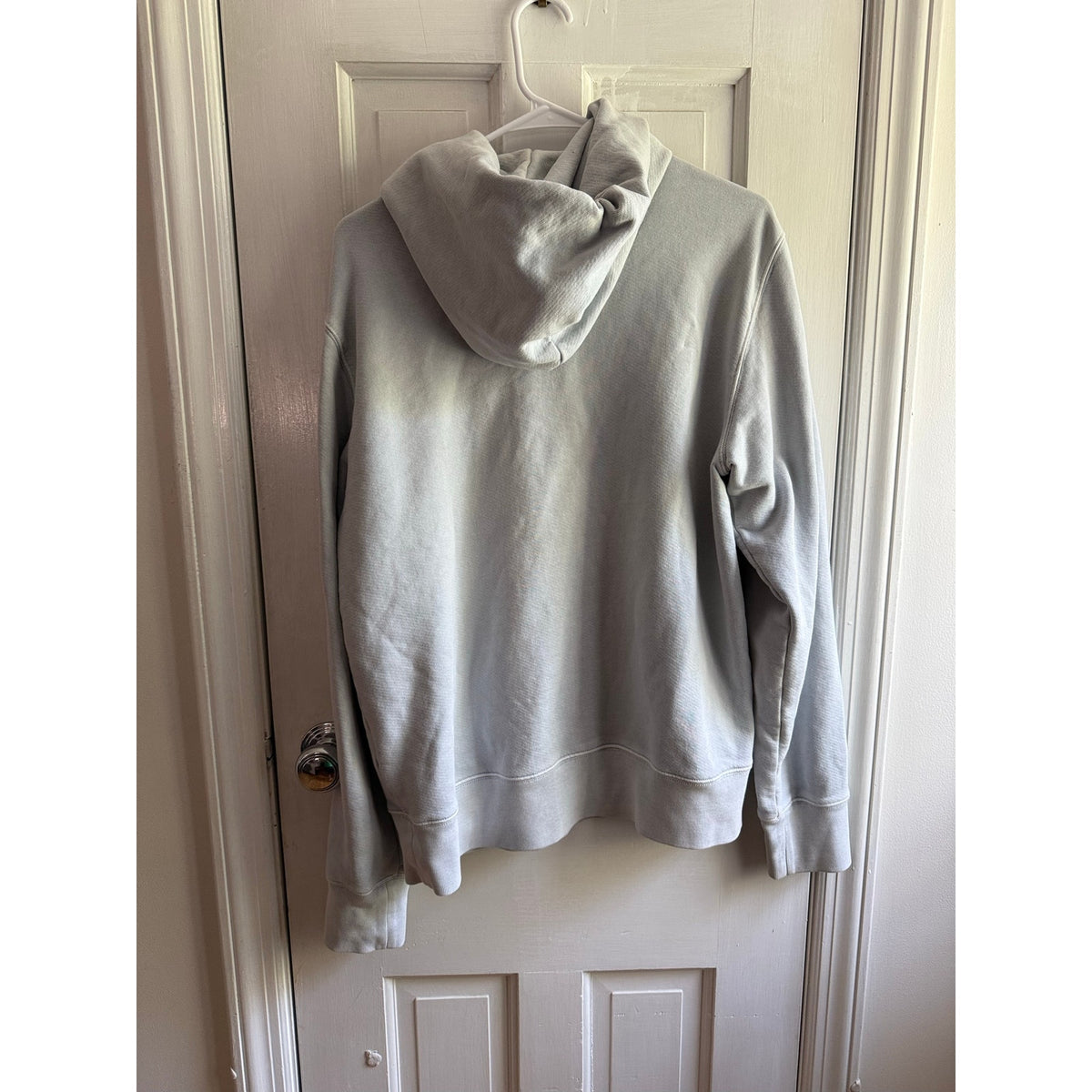 Madewell Tie Dye Pullover Hoodie Size Medium Gray White Cotton Sweatshirt FA22