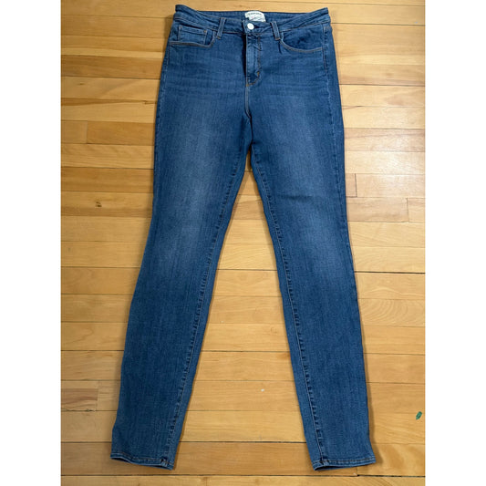 👖 L'Agence Sada High Rise Cropped Slim Jeans Summit Blue Wash Size 30