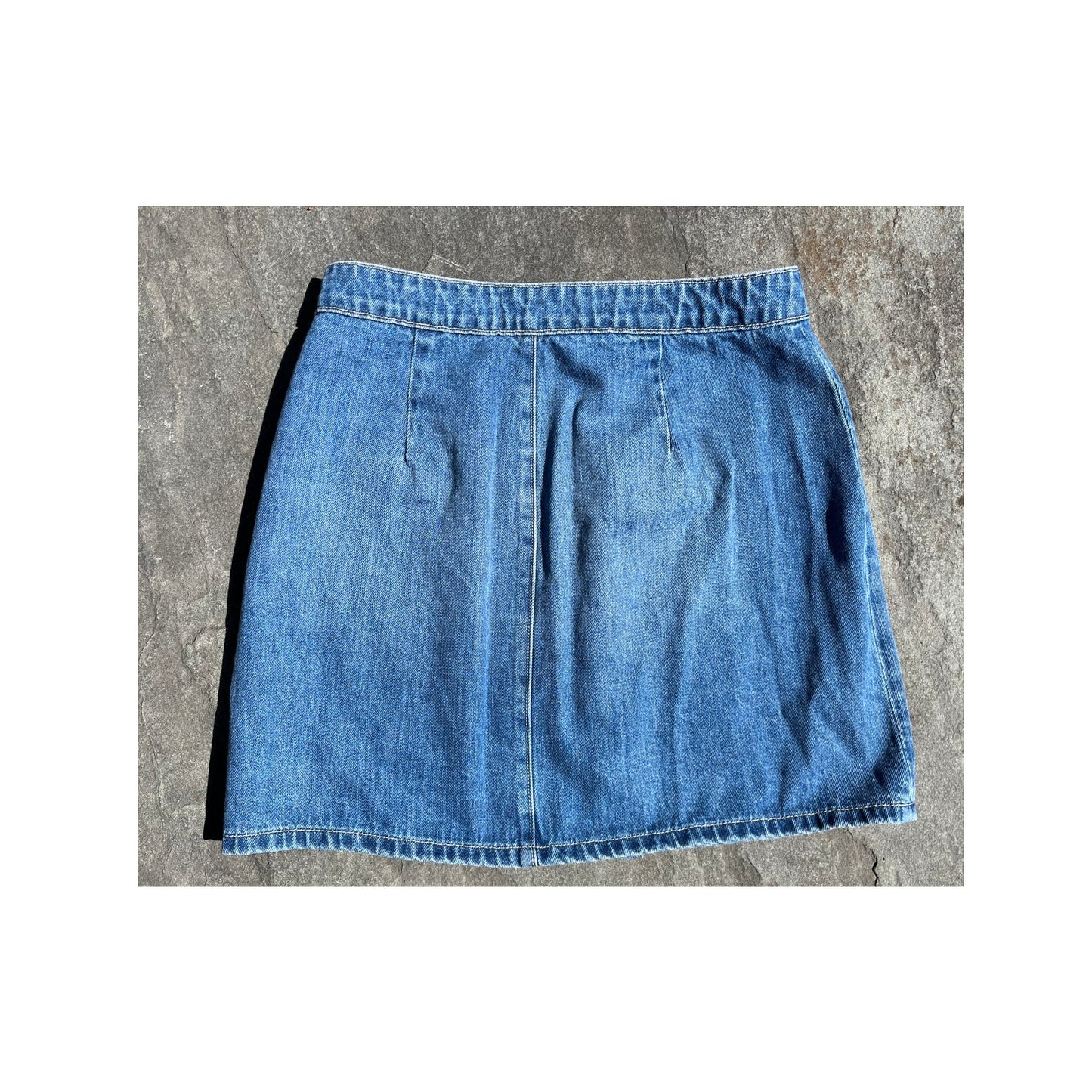 L'Agence Kris Denim Mini Skirt Silver Button Front High Rise Sz 25 Sold Out