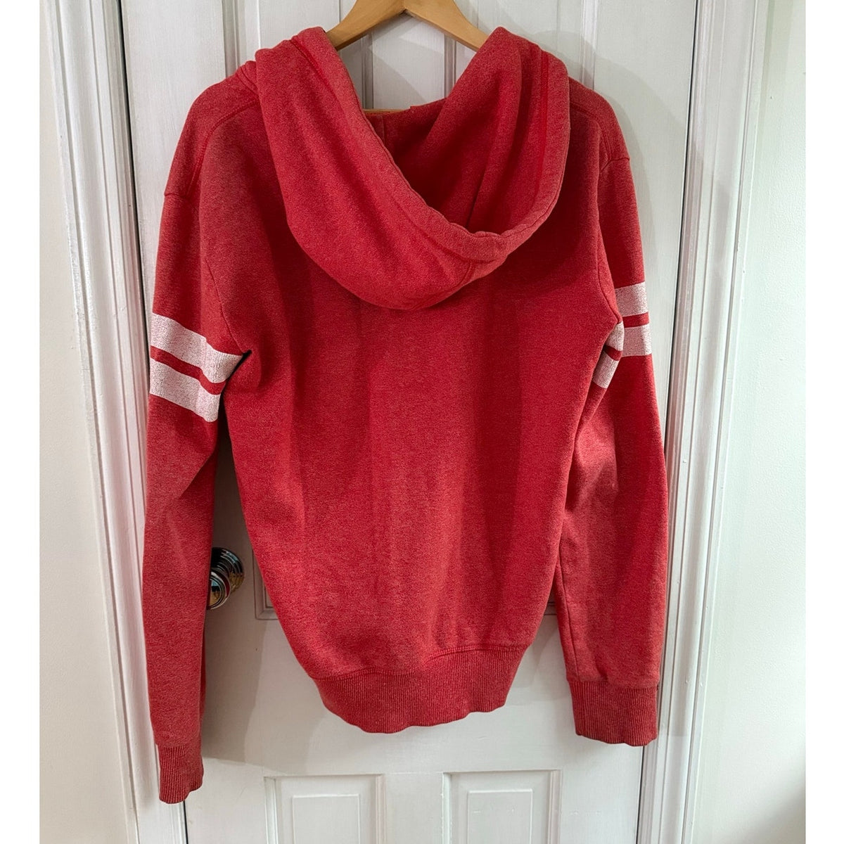 Superdry Classics Full Zip Hoodie Jacket Small Red JPN Fleece Relaxed
