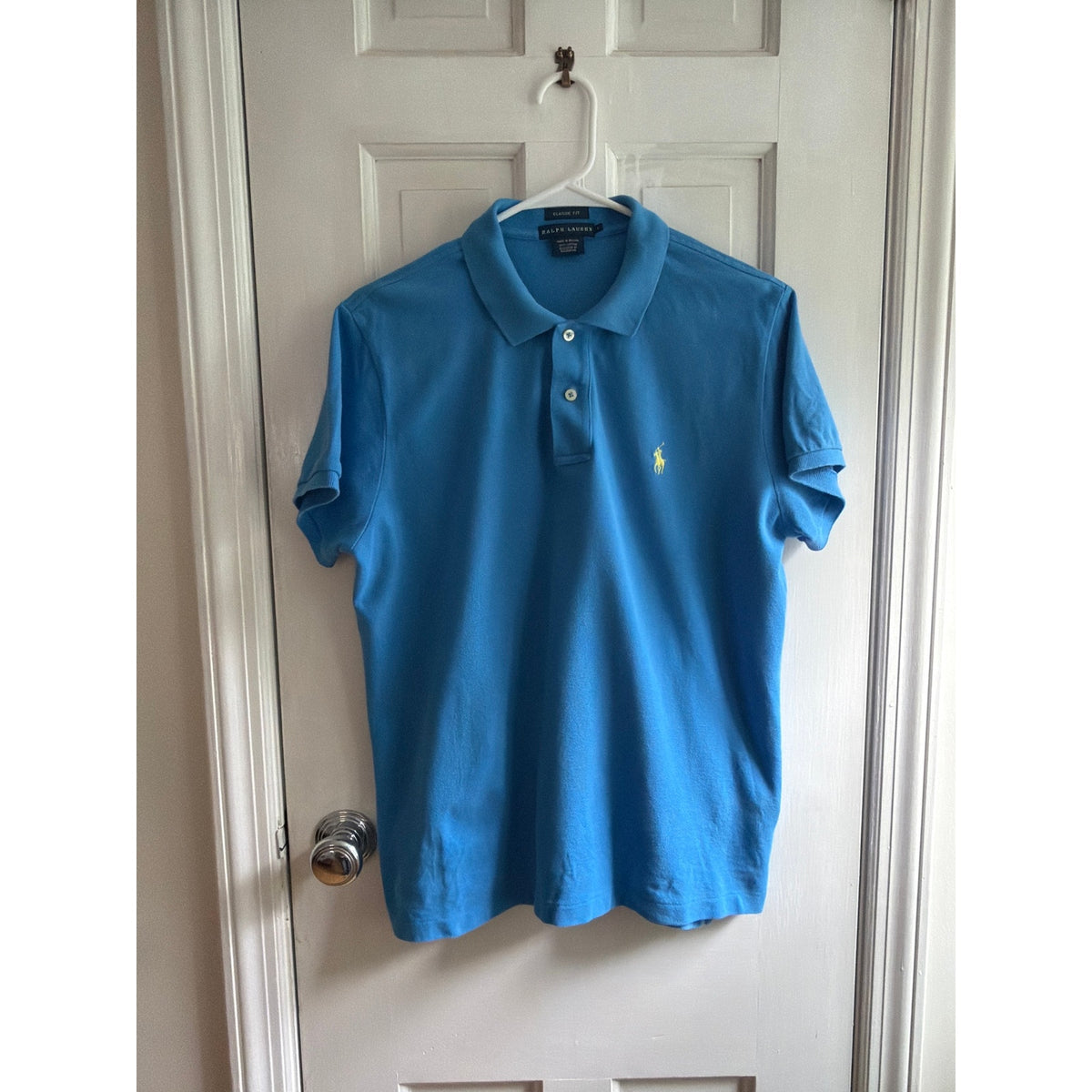 Polo Ralph Lauren Polo Blue Shirt Men's Yellow Pony
