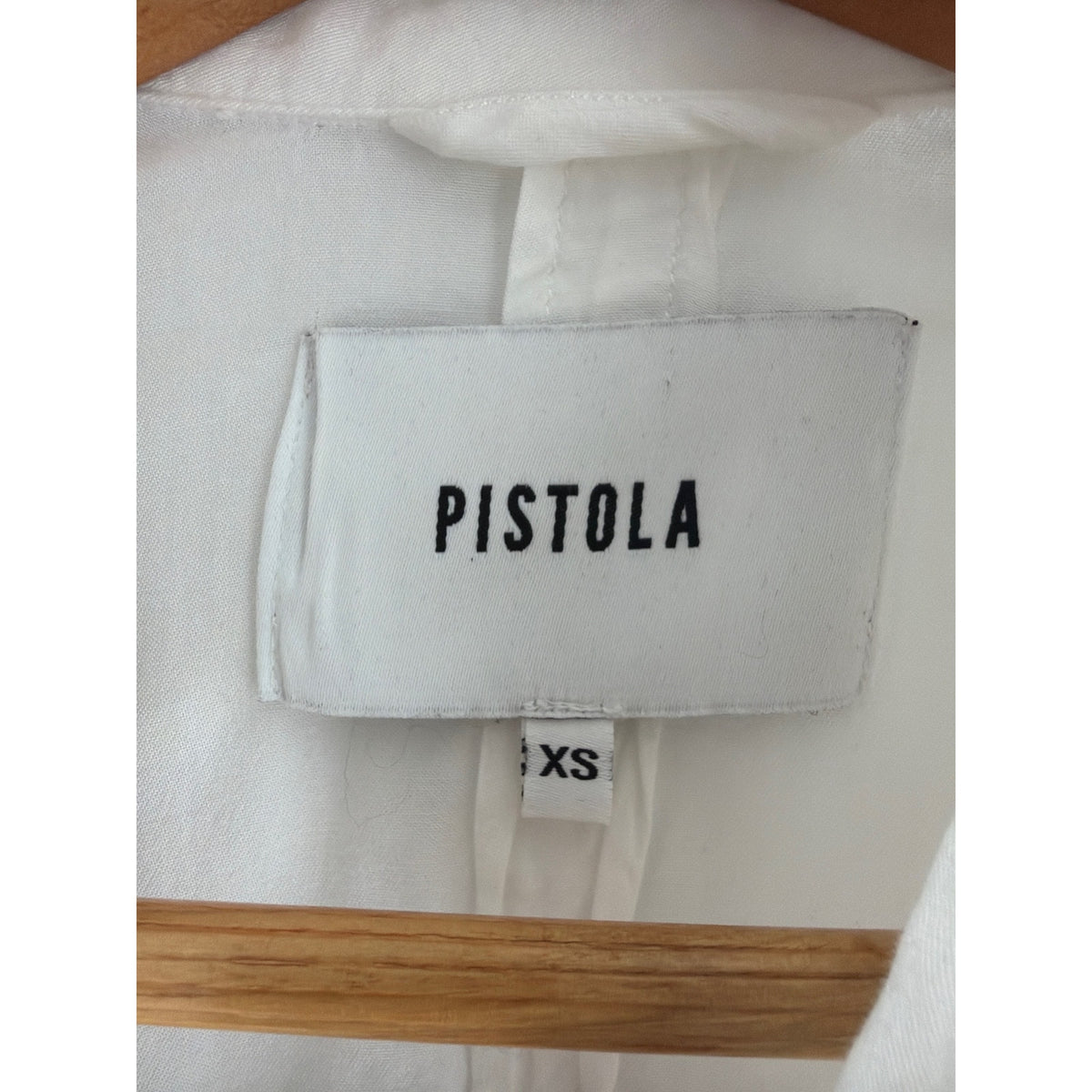 Pistola Monroe High Rise Straight Leg Jeans Blue White Colorblock Stripe