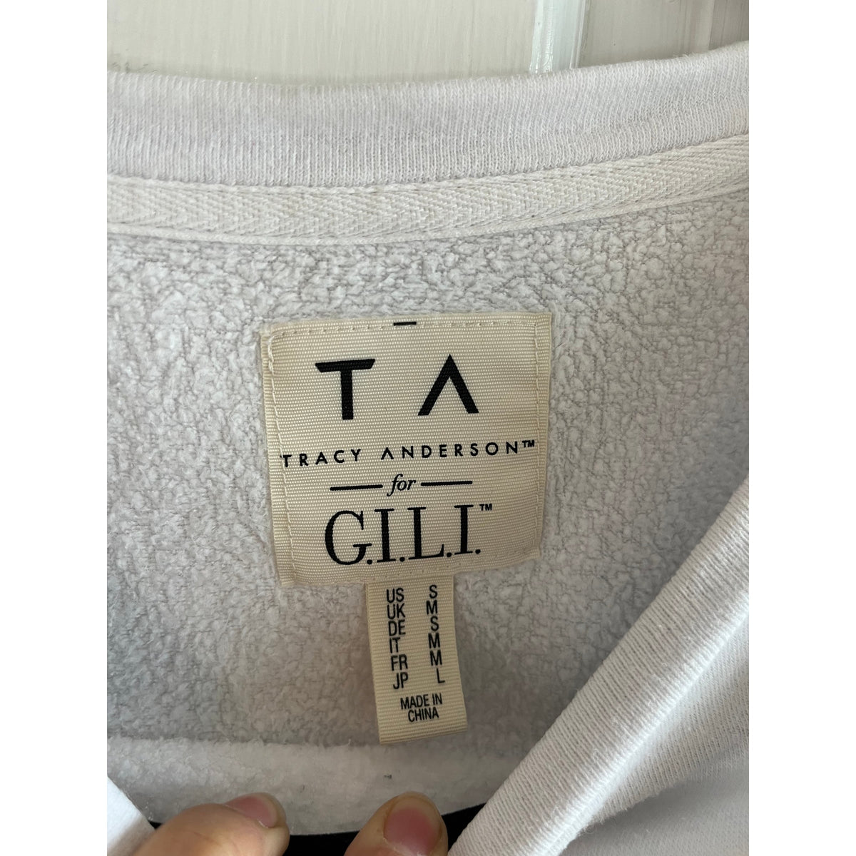 Tracy Anderson x GILI Rainbow Stripe Star Sweatshirt White S