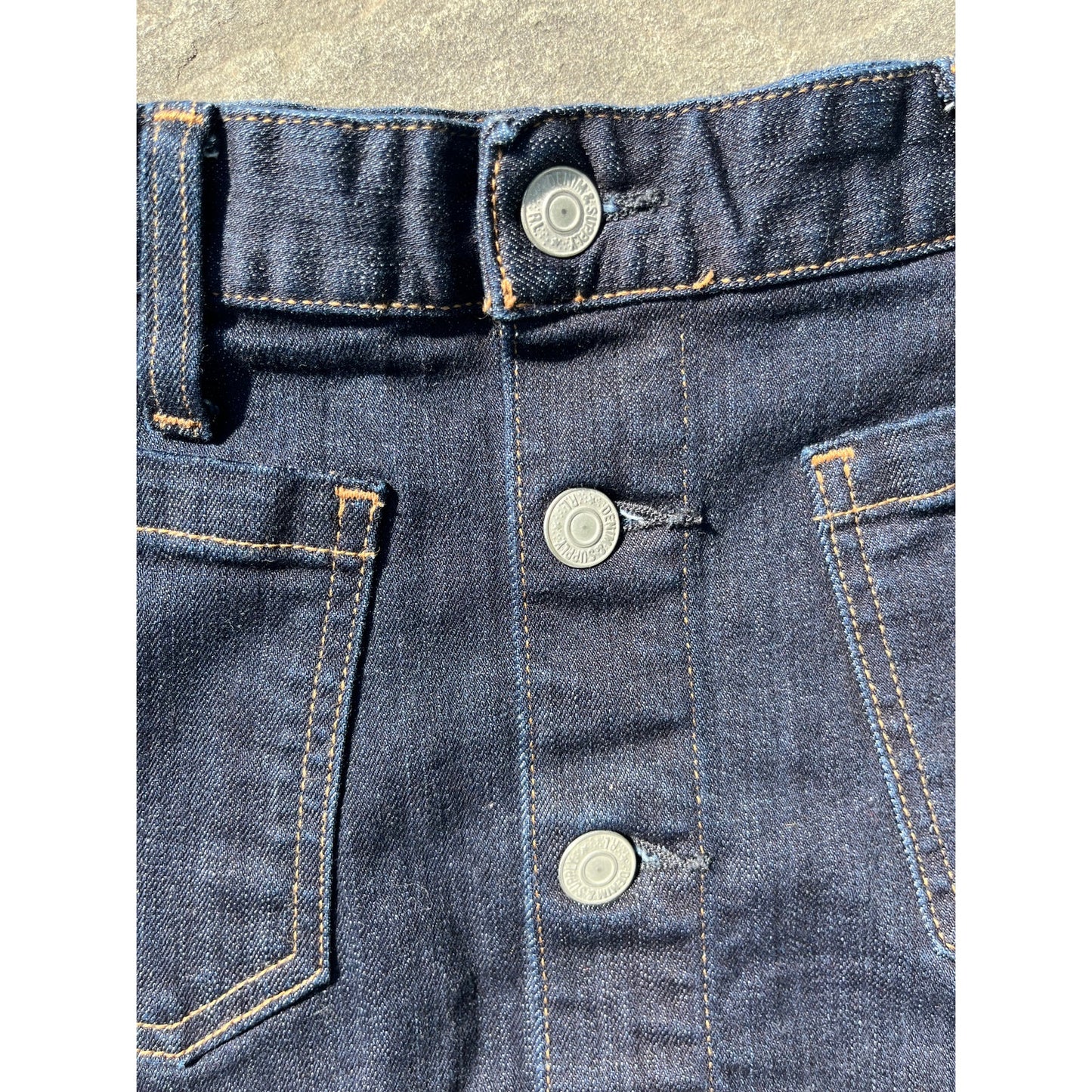 Denim & Supply Ralph Lauren Tilden Button Front Mini Skirt 24 25 Boho Indigo 💙