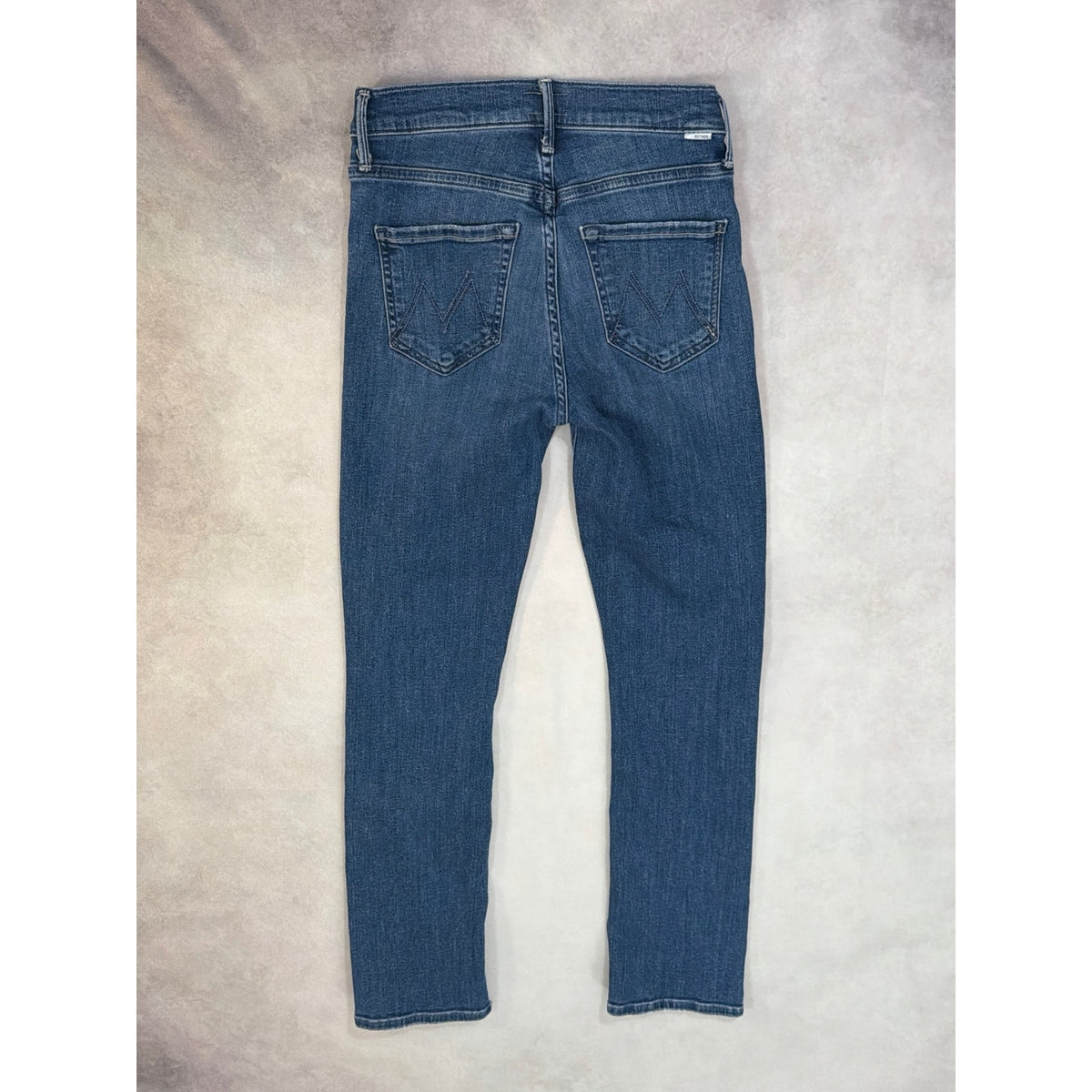 MOTHER The Mid Rise Dazzler Ankle Jeans Size 24 Wish On A Star Straight Leg Blue