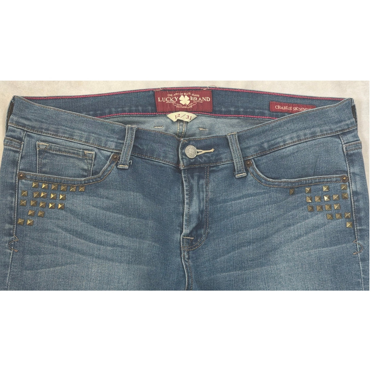 Lucky Brand Charlie Skimmer Studded Ankle Jeans 12/31