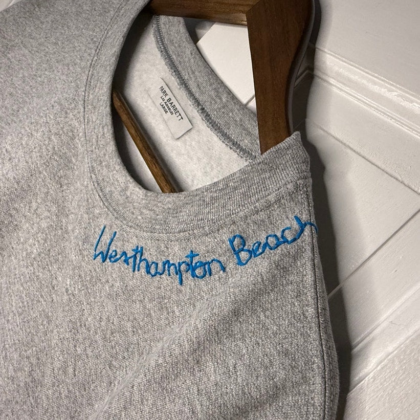 Park Barrett Vintage Grey Sweatshirt "West Hampton" NWT - Hand Sewn