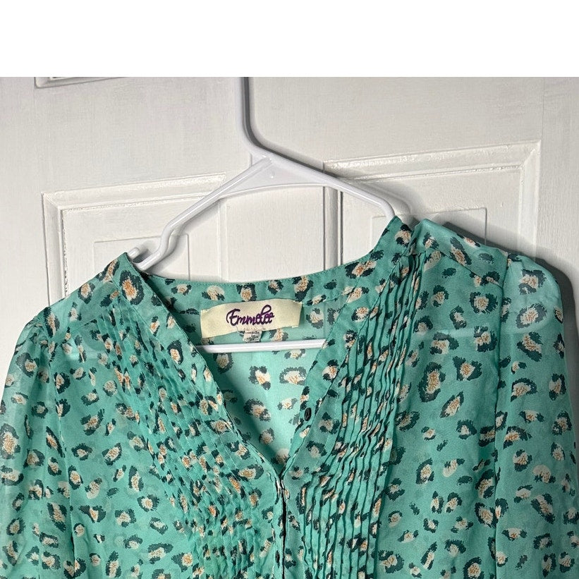 Emmelee collections Cheetah print tunic with pleats - Flowy Small