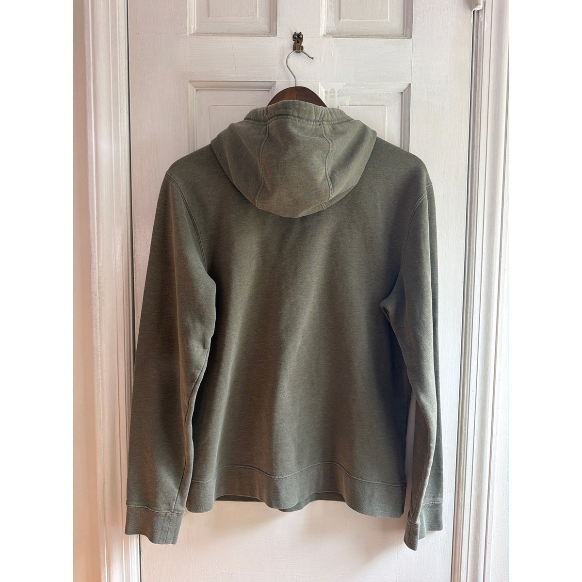 Marmot Vintage Ski Graphic Hoodie Mens Medium Olive Green Fleece Sweatshirt