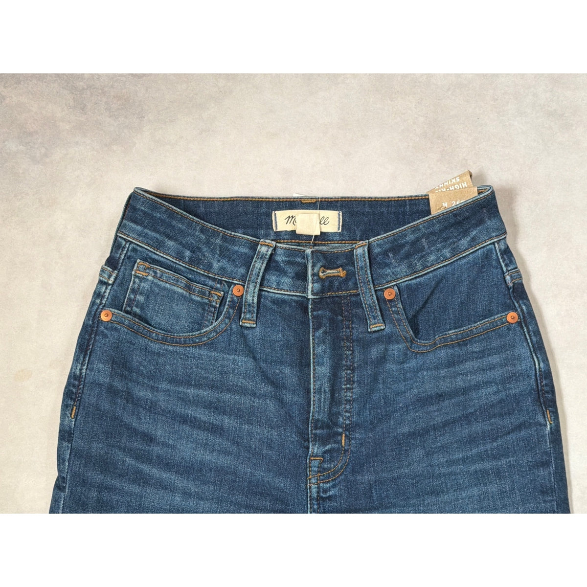 NWT Madewell Curvy High-Rise Skinny Jeans Lanette Wash Size 26T Tall