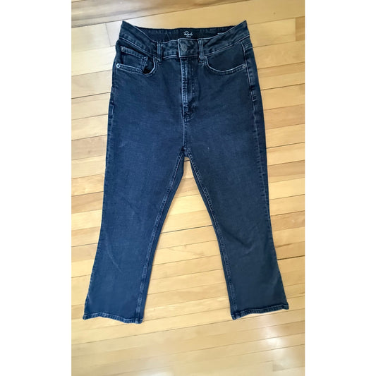 Rails Sunset Crop Slim Flare Jeans - Black Wash - Size 27 - EUC