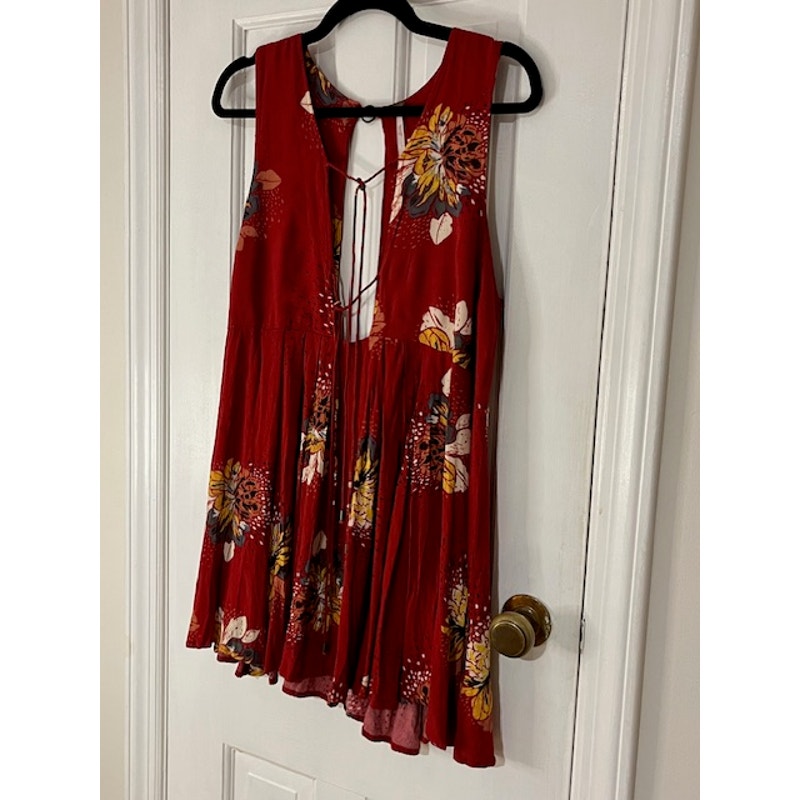 🍒 Free People "Lovely Day" Floral Mini | Red Combo -- Small/Petite