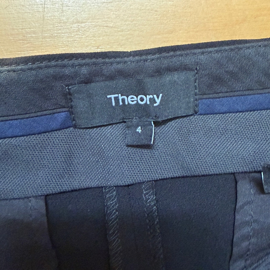 Theory Litrella Admiral Crepe Straight Leg Pants - Size 4