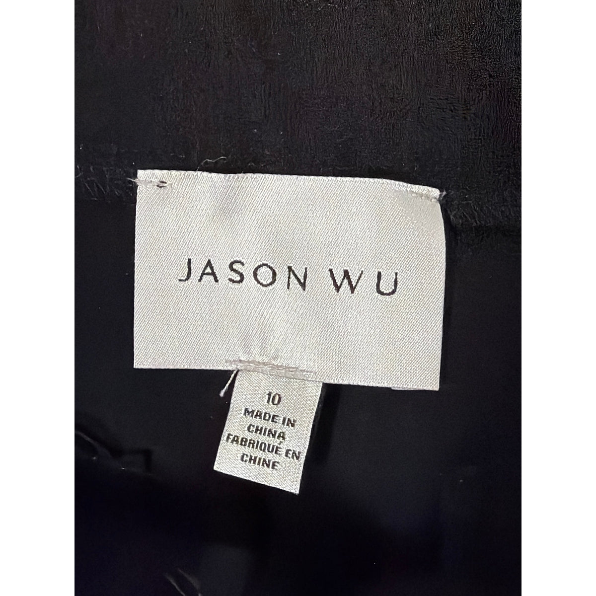 Jason Wu Black Ponte Wide Leg Trousers Size 10 Stretch High Rise Career Pants