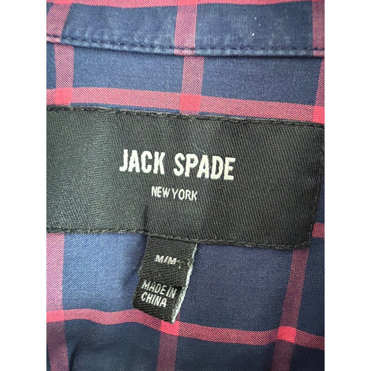 Jack Spade New York Blue Windowpane Button-Down Shirt Size Medium