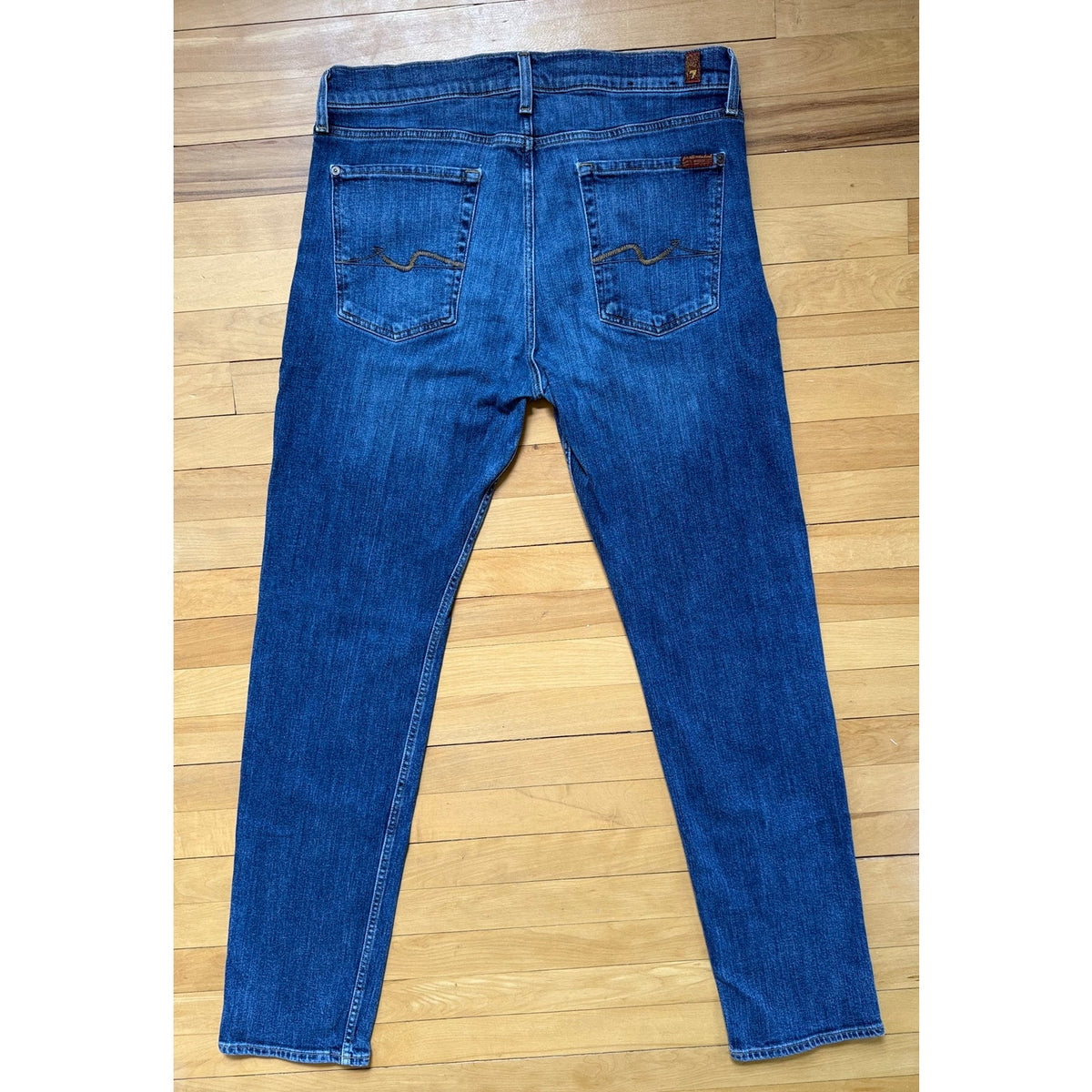 7 For All Mankind Slimmy Jeans Men’s 36 Blue Slim Straight Denim EUC