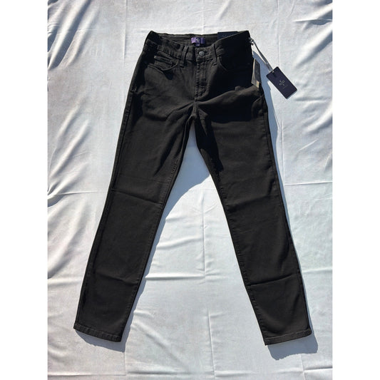 NYDJ Size 0 Black Ankle Mid Rise Jeans