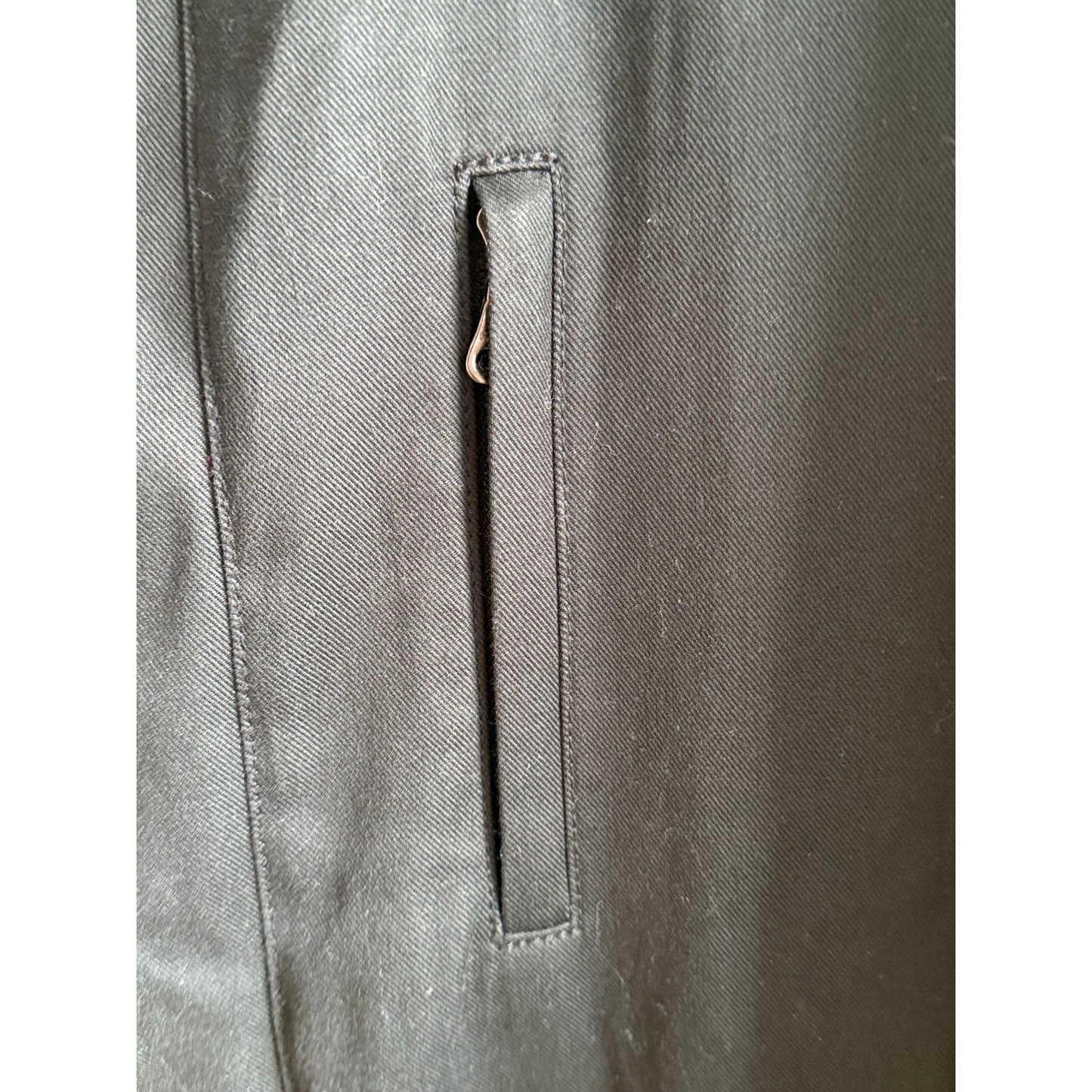 Hugo Boss "Candon" Black Cotton Overcoat - Men's Size 46R - Excellent Condition