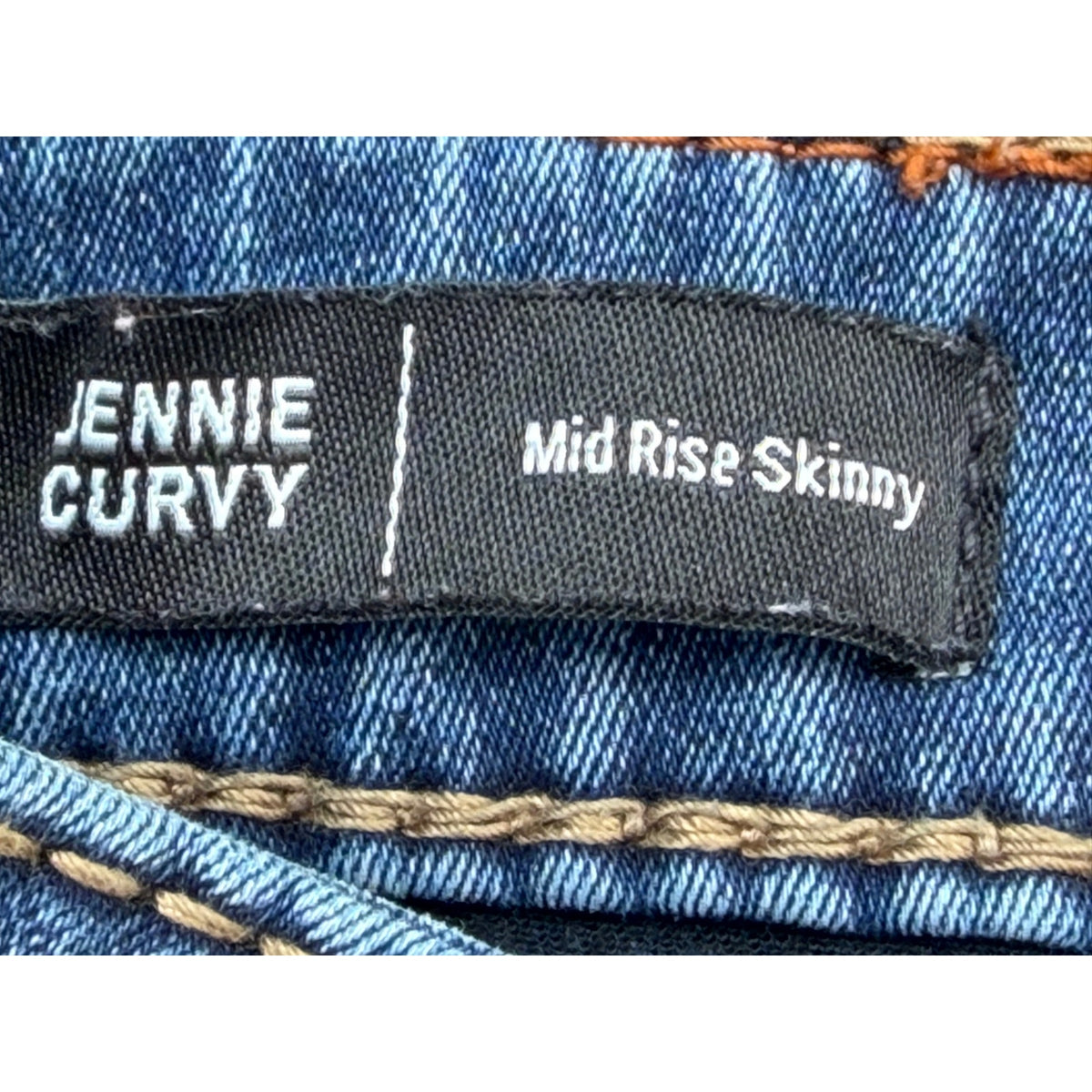 True Religion Jennie Curvy Mid Rise Skinny Blue Denim Jeans Size 25