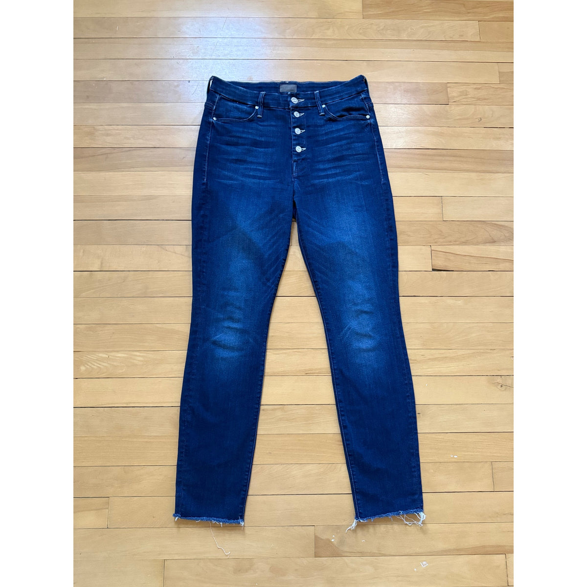 MOTHER The Pixie Ankle Fray Jeans Size 27 | City Sidewalks Wash EUC Skinny