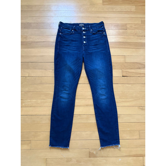 MOTHER The Pixie Ankle Fray Jeans Size 27 | City Sidewalks Wash EUC Skinny